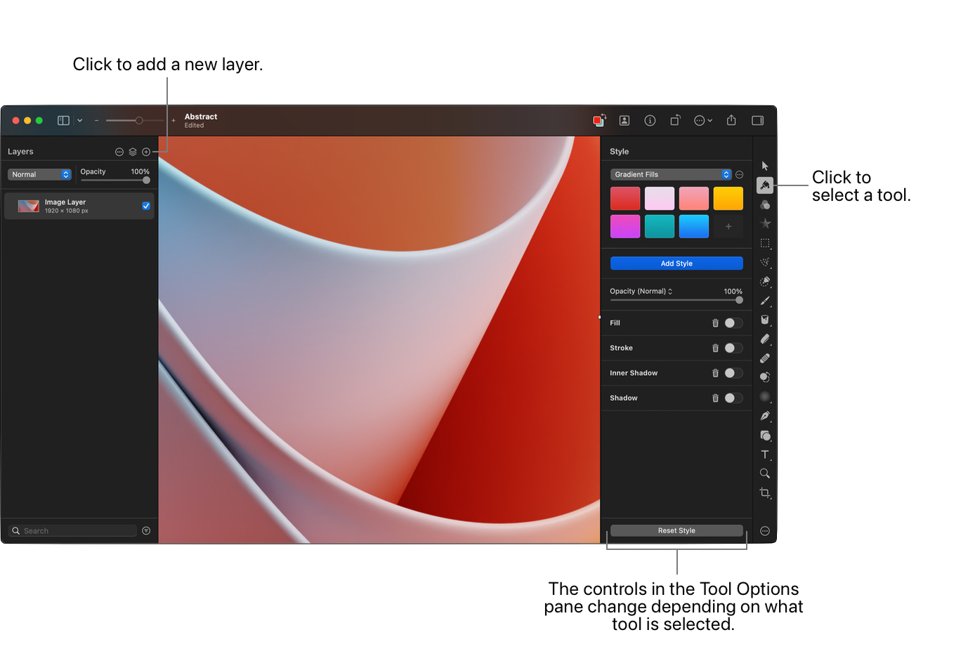 Choose and manage colors in Pixelmator Pro - Pixelmator Pro User Guide