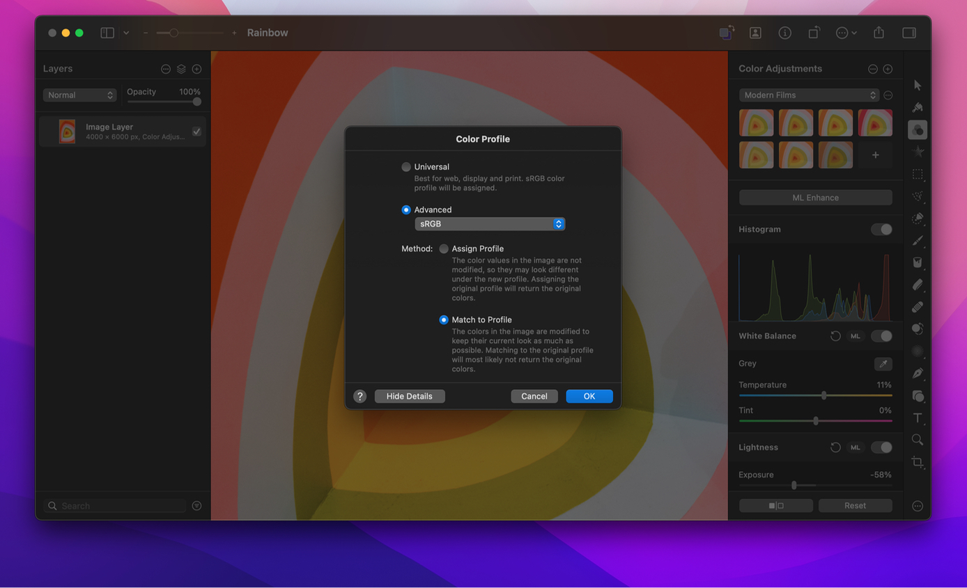 Choose and manage colors in Pixelmator Pro - Pixelmator Pro User Guide